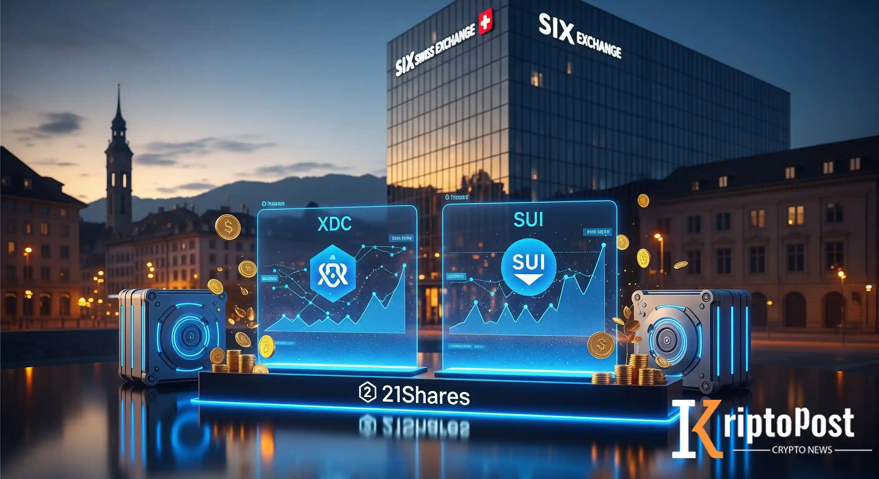 21Shares, SIX Swiss Exchange'de XDC Network ve Sui Staking ETP'lerini Başlattı