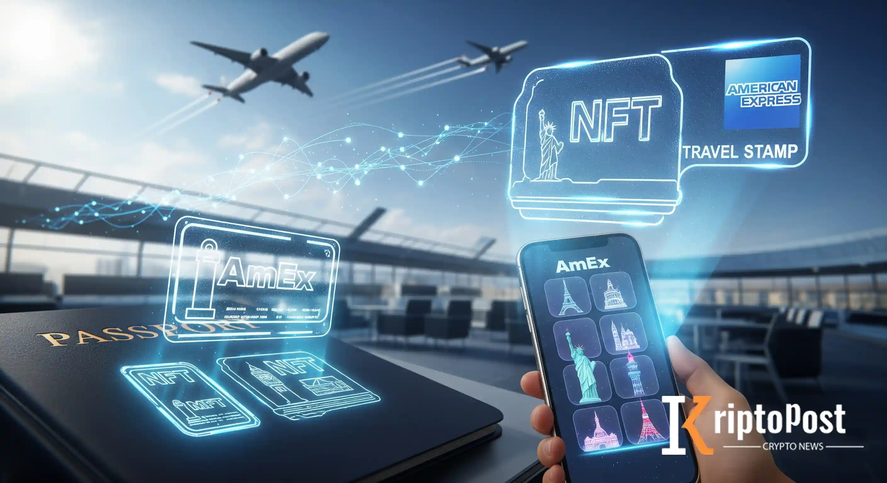 American Express Müşterilerine NFT Seyahat Pulunu Hatıra Olarak Sunuyor