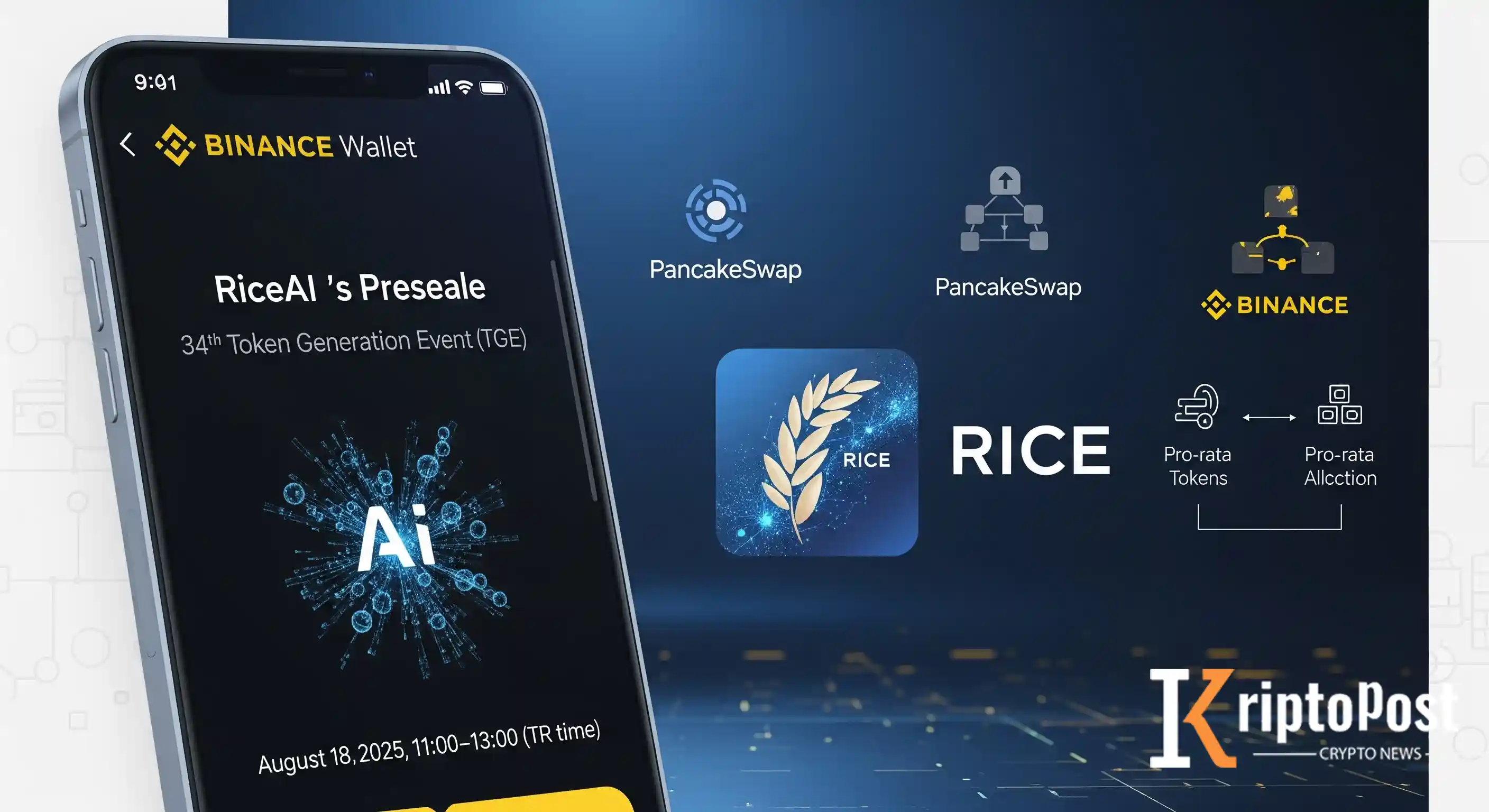 Binance Wallet, RiceAI'nin RICE Token Ön Satışını Açıkladı: Ön Satış Tarihi ve Katılım Koşulları