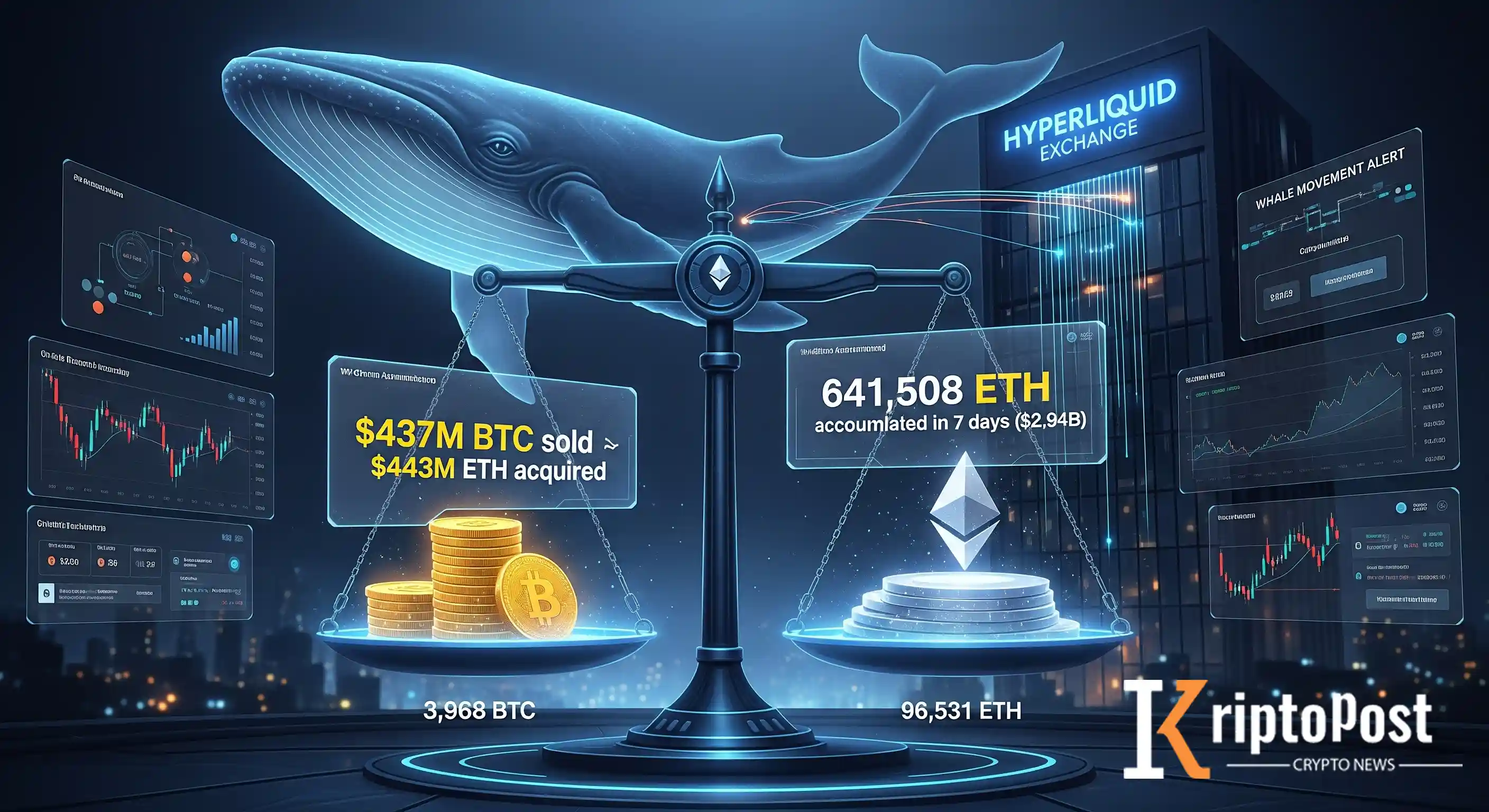 BTC Satıp ETH Biriktiren Balina 400 Milyon Dolarlık Long Pozisyonunu Kapattı