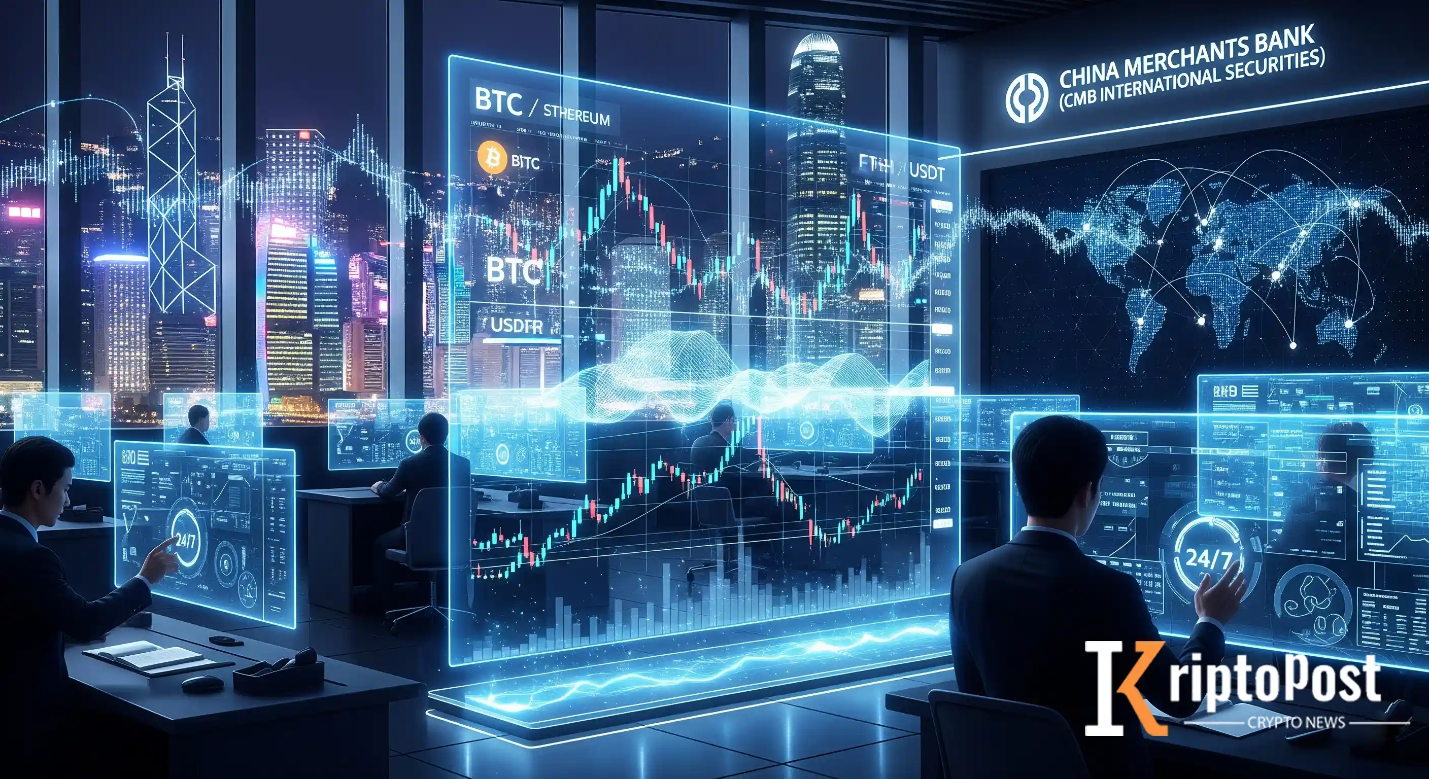China Merchants Bank İştiraki Hong Kong'da Bitcoin, Ethereum ve USDT İçin 7/24 Ticareti Başlattı
