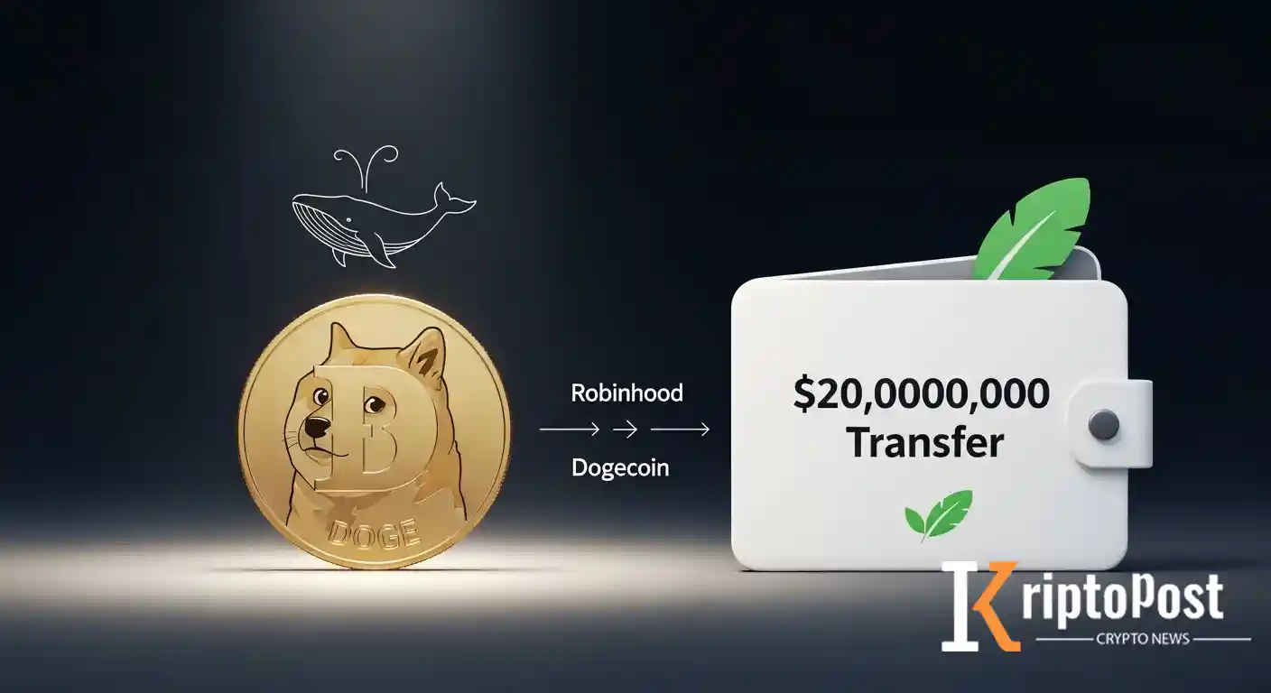 Dogecoin Robinhood'a Gelen 20 Milyon Dolarlık Balina Transferiyle Hızlı Yükseldi