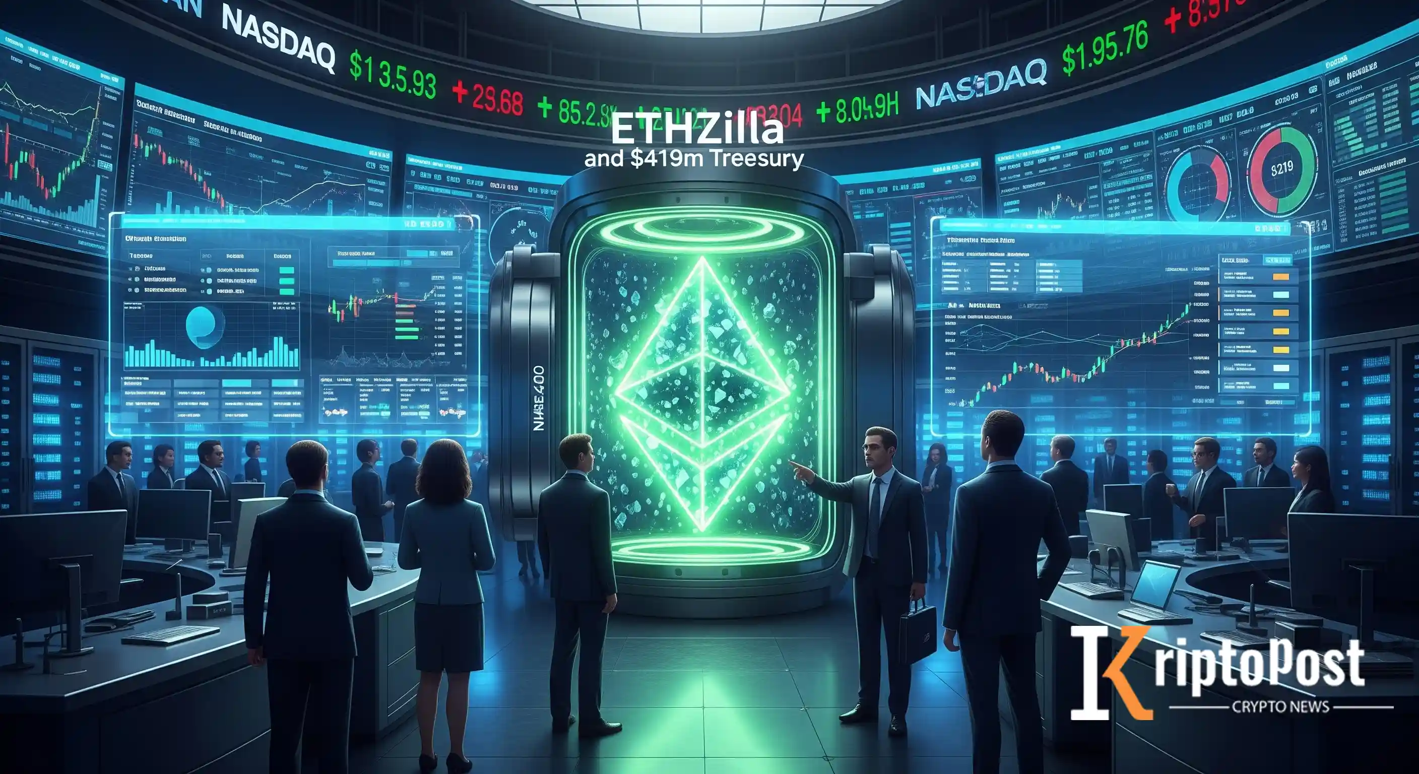 ETHZilla’nın NASDAQ’e Dönüşü 419 Milyon Dolarlık Ethereum Hazinesini Odağa Taşıdı