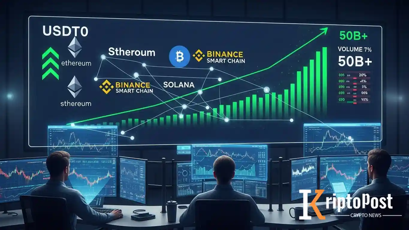 Everdawn Labs’in Omnichain Stablecoini USDT0 Transferlerde 50 Milyar Dolara Ulaştı