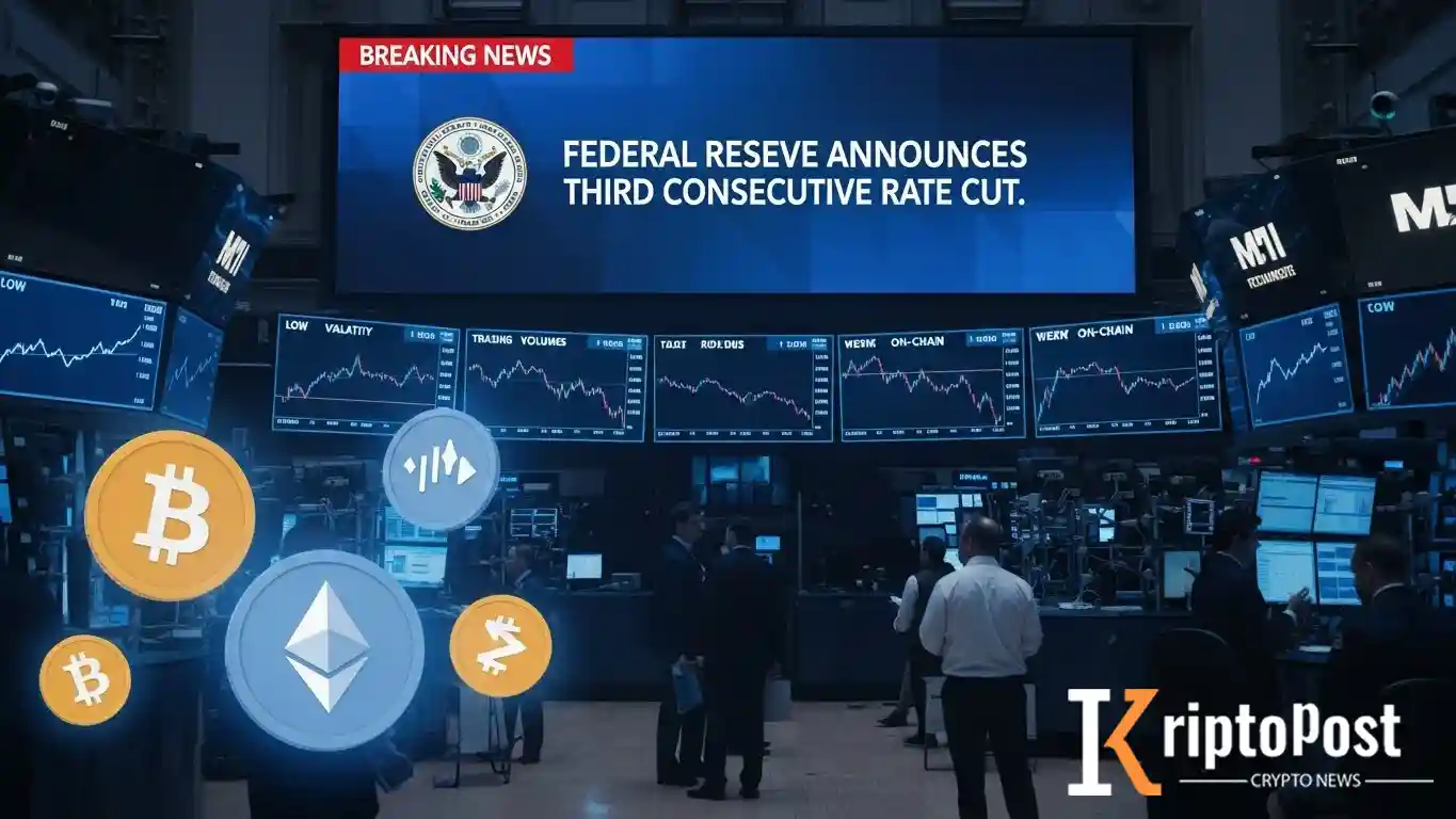 Fed'in Üçüncü Ardışık Faiz İndirimi Piyasayı Sarsarken Kripto Piyasası Durağan Kaldı