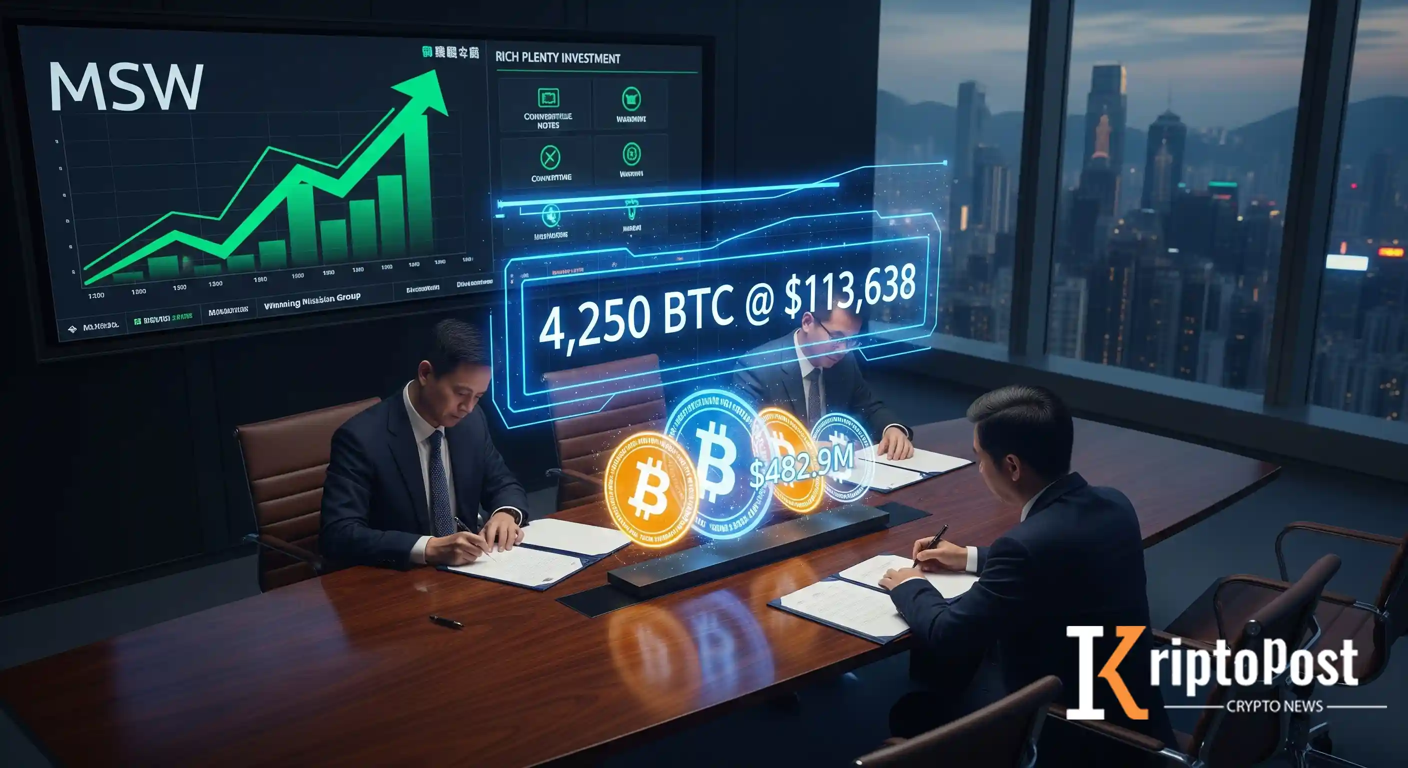 Hong Konglu Şirket 482,9 Milyon Dolarlık Bitcoin Alımı İle Hisselerini Yükseltti