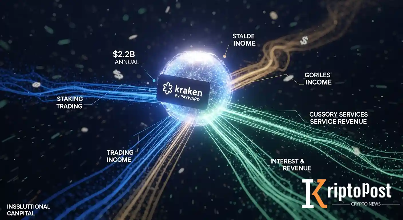 Kraken 2,2 Milyar Dolar Gelir Açıkladı: İşlem Dışı Gelirler %50'nin Üzerine Çıktı