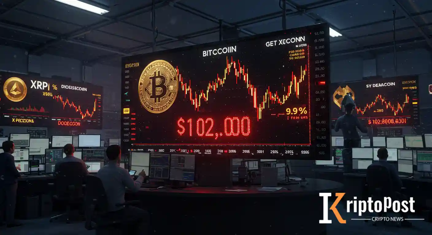Kripto Para Piyasası Büyük Çakıldı: Bitcoin 102.000 Doları Gördü, Altcoinlerde Panik Satışı!