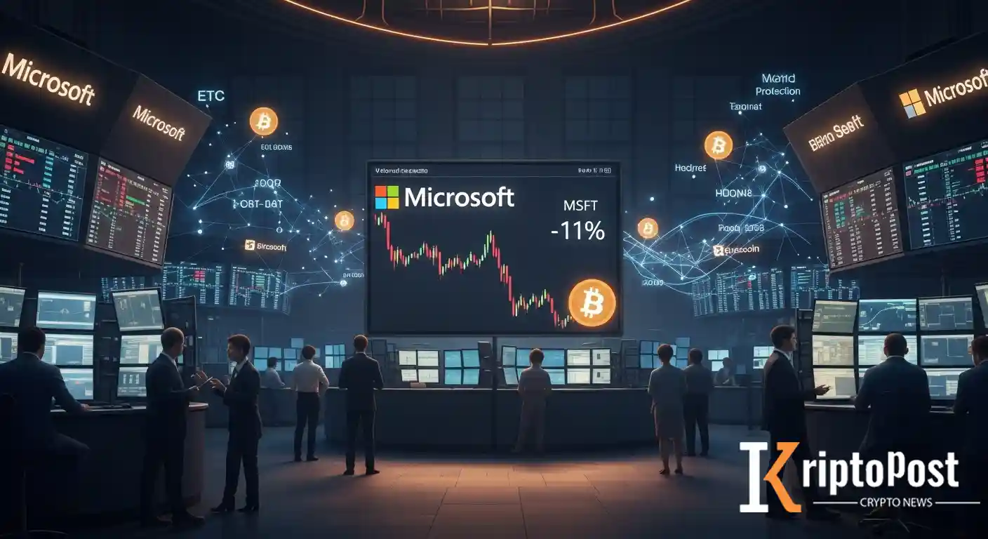 Microsoft Hisseleri %11 Düştü: Bitcoin Tüccarları Teknoloji Satışında Güvenli Liman Arıyor