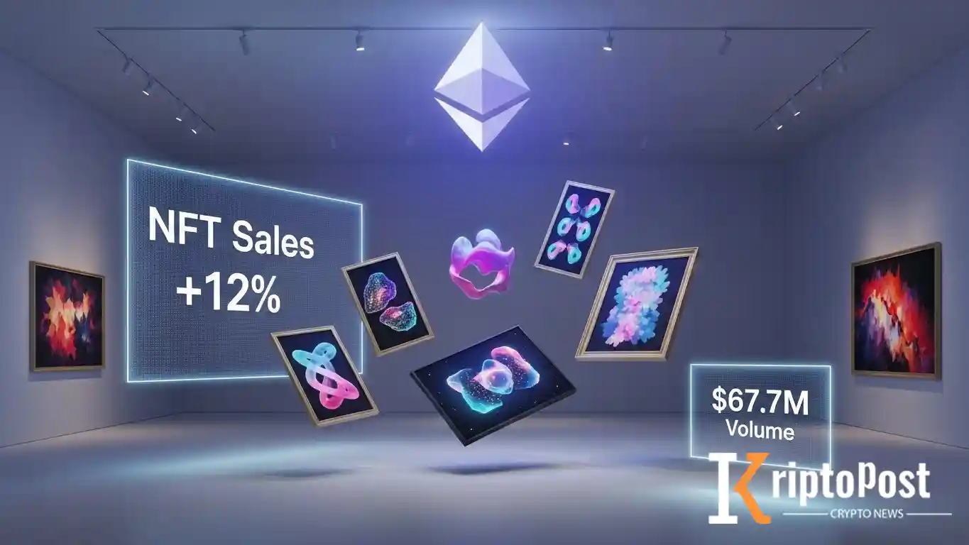 NFT Satışları %12 Arttı: Toplam 67,7 Milyon Dolar, Ethereum Hacmi %45 Yükseldi