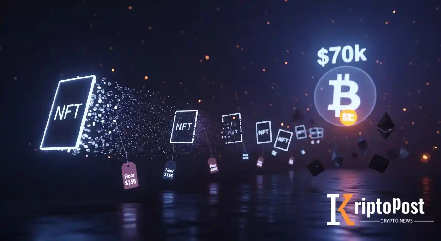 NFT Satışları %20 Geriledi: Hacim 58,3 Milyon Dolara Düşerken Bitcoin 70.000 Dolar Seviyesinde Zorluk Yaşıyor