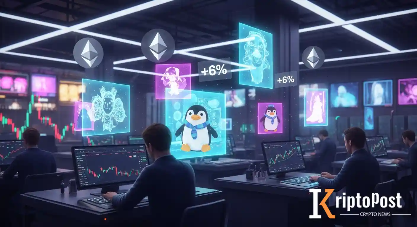 NFT Satışları %6 Arttı: 161,7 Milyon Dolar Seviyesine Ulaştı, Pudgy Penguins %165 Yükseldi