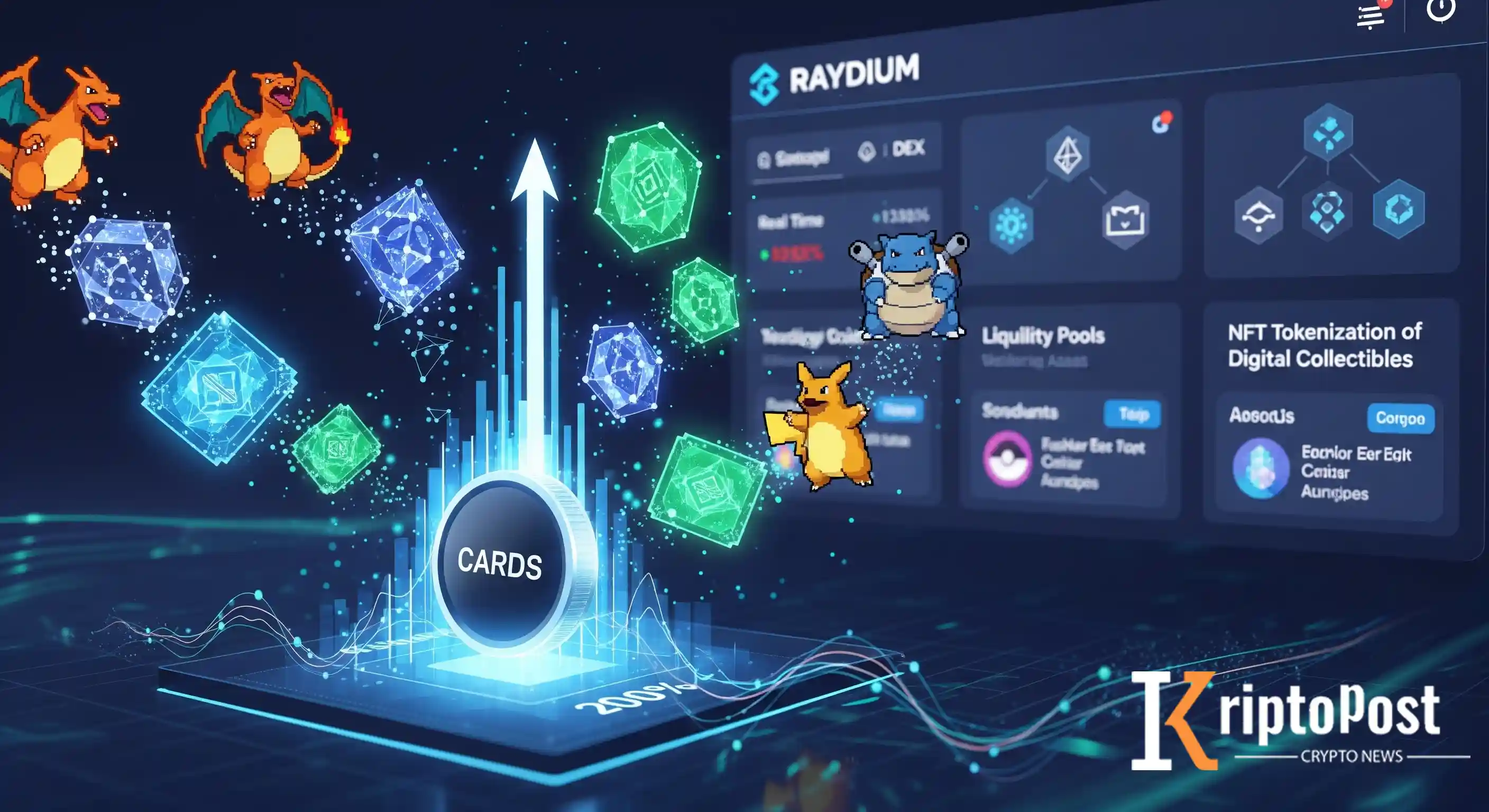 Raydium'in Pokemon Kartlarını On-Chain'e Taşıması CARDS Tokenında %200+ Artışa Sebep Oldu