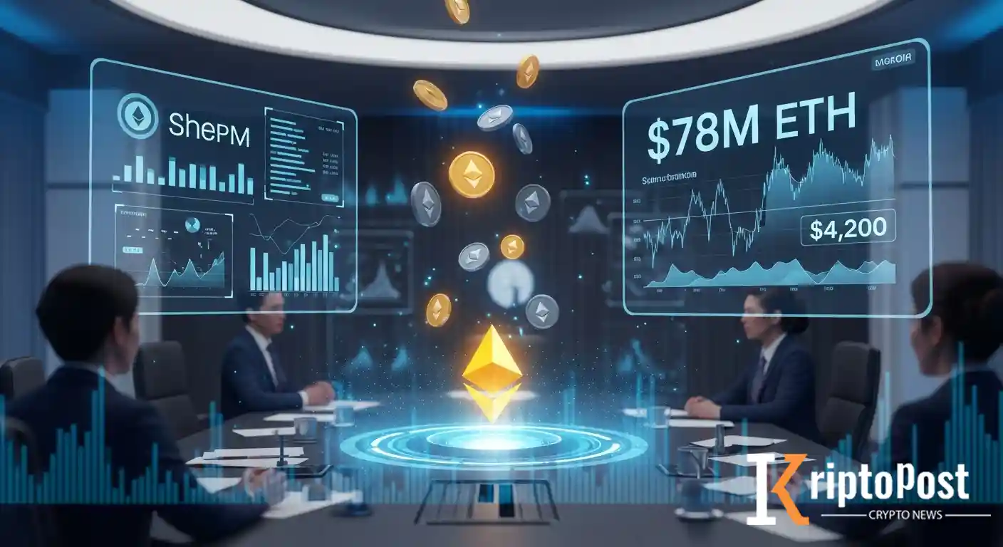 SharpLink Gaming Ethereum Hazinesini 78 Milyon Dolarla Güçlendirdi — ETH 4.200 Dolar Seviyesini Geri Aldı