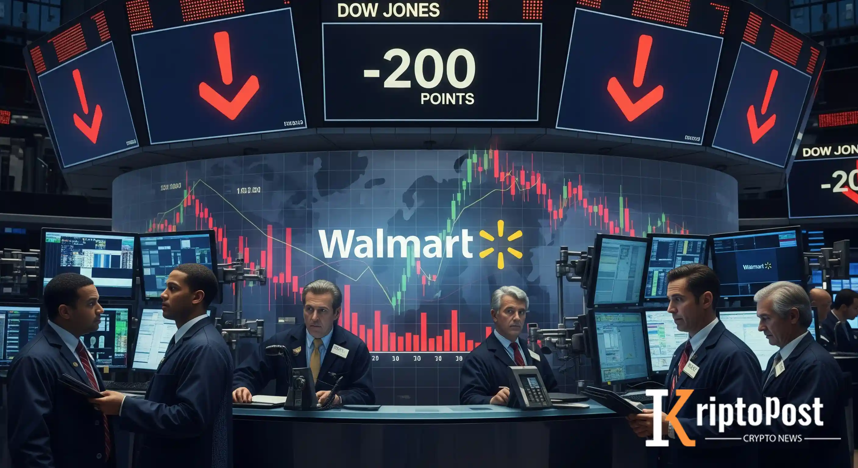 Walmart Beklentiyi Karşılayamayınca Dow 200 Puan Geriledi